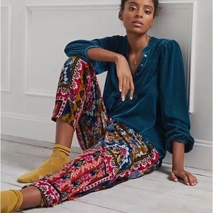 Anthropologie Zadie Velvet Sleep Pants